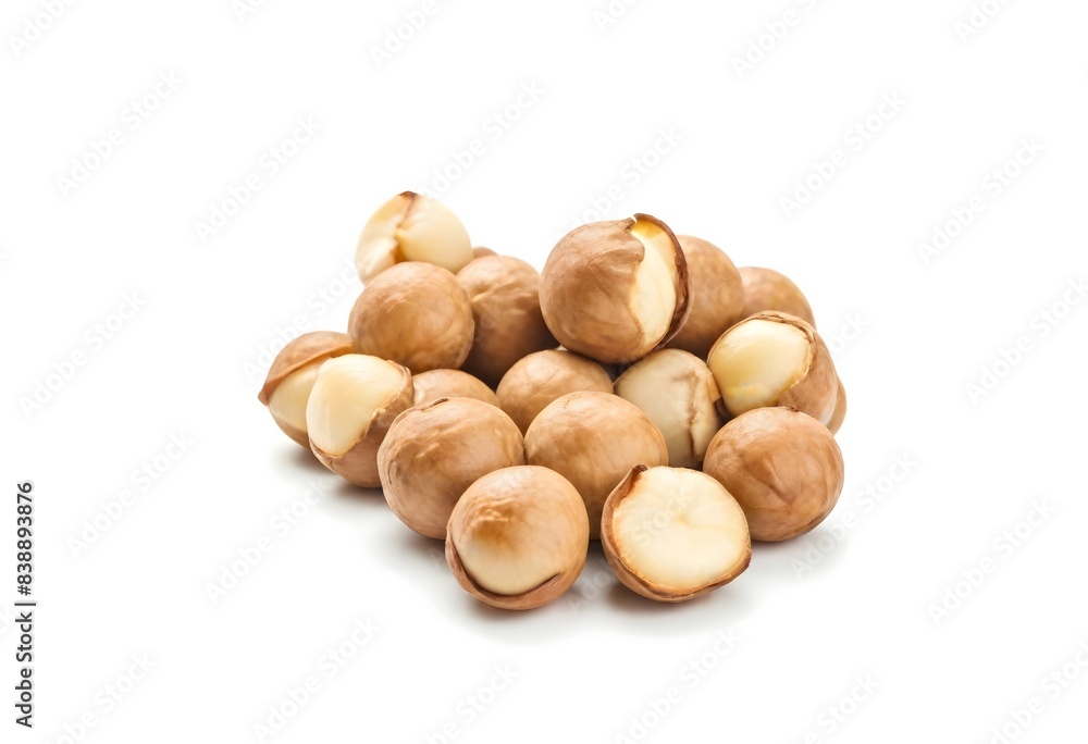 Macademia isolated on white background Macademia isolated on white background