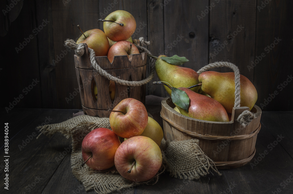 Ripe autumn apples and other fruits Ripe autumn apples and other fruits