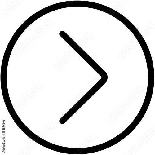 Flecha dirección a la derecha dentro de un círculo