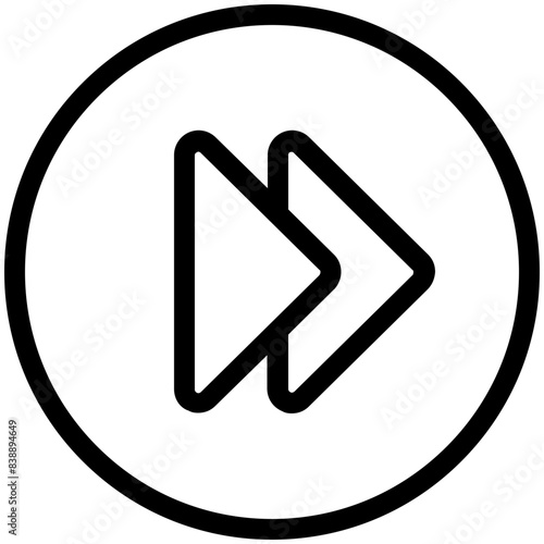 Flecha dirección a la derecha dentro de un círculo