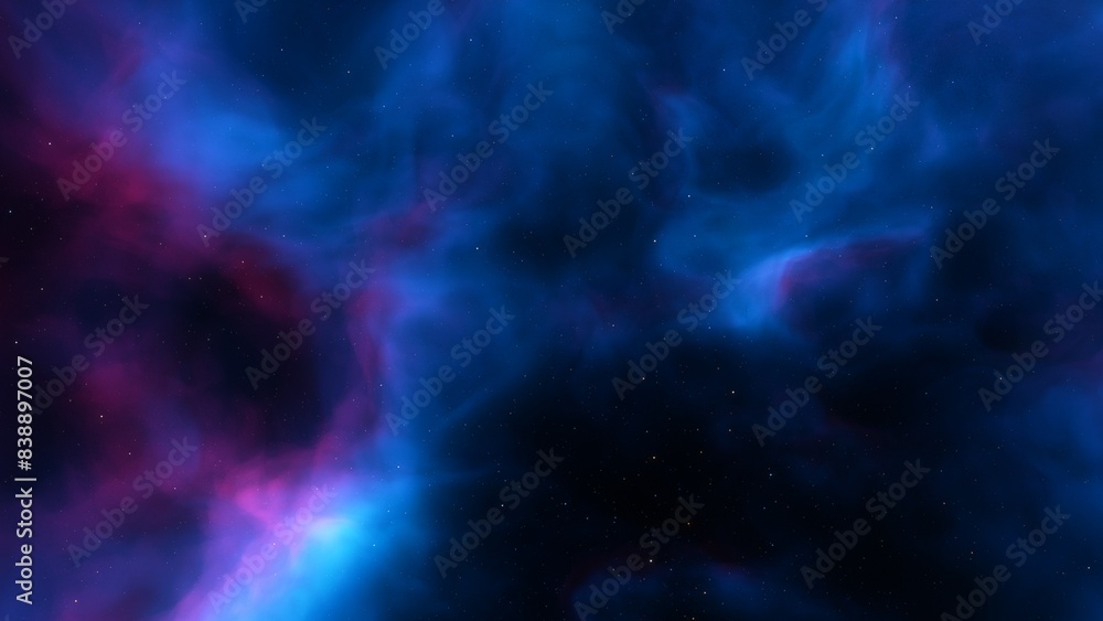 Fototapeta premium Space illustration with a color glow 