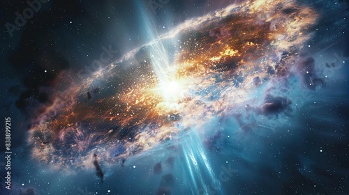 Wallpaper Mural Spectacular view of a supernova outshining its host galaxy, cosmic phenomenon Torontodigital.ca