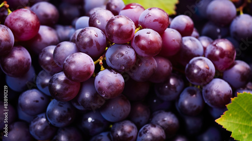 Fresh Juicy Purple Grapes Macro Background