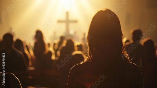 Christian worship background illustration generated by ai