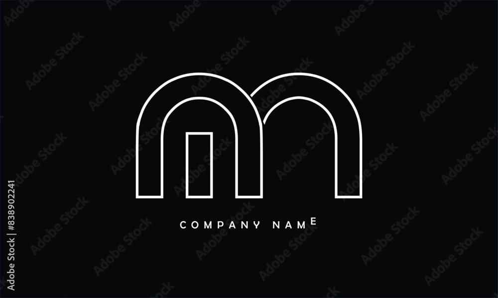 MN, NM, M, N Abstract Letters Logo Monogram MN, NM, M, N Abstract Letters Logo Monogram
