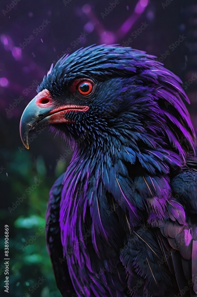 Mystical and Majestic Purple Raven with Intense Red Eyes on a Dark Background | AI-Generated
Mystical and Majestic Purple Raven with Intense Red Eyes on a Dark Background | AI-Generated