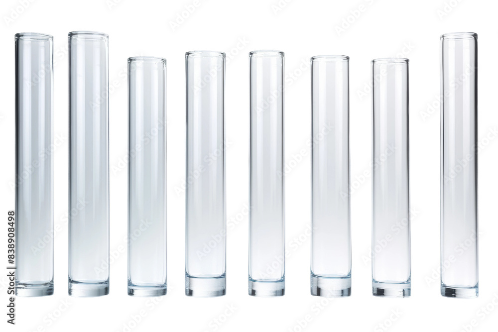 Symphony of Glass Tubes on a White or Clear Surface PNG Transparent Background. Symphony of Glass Tubes on a White or Clear Surface PNG Transparent Background.