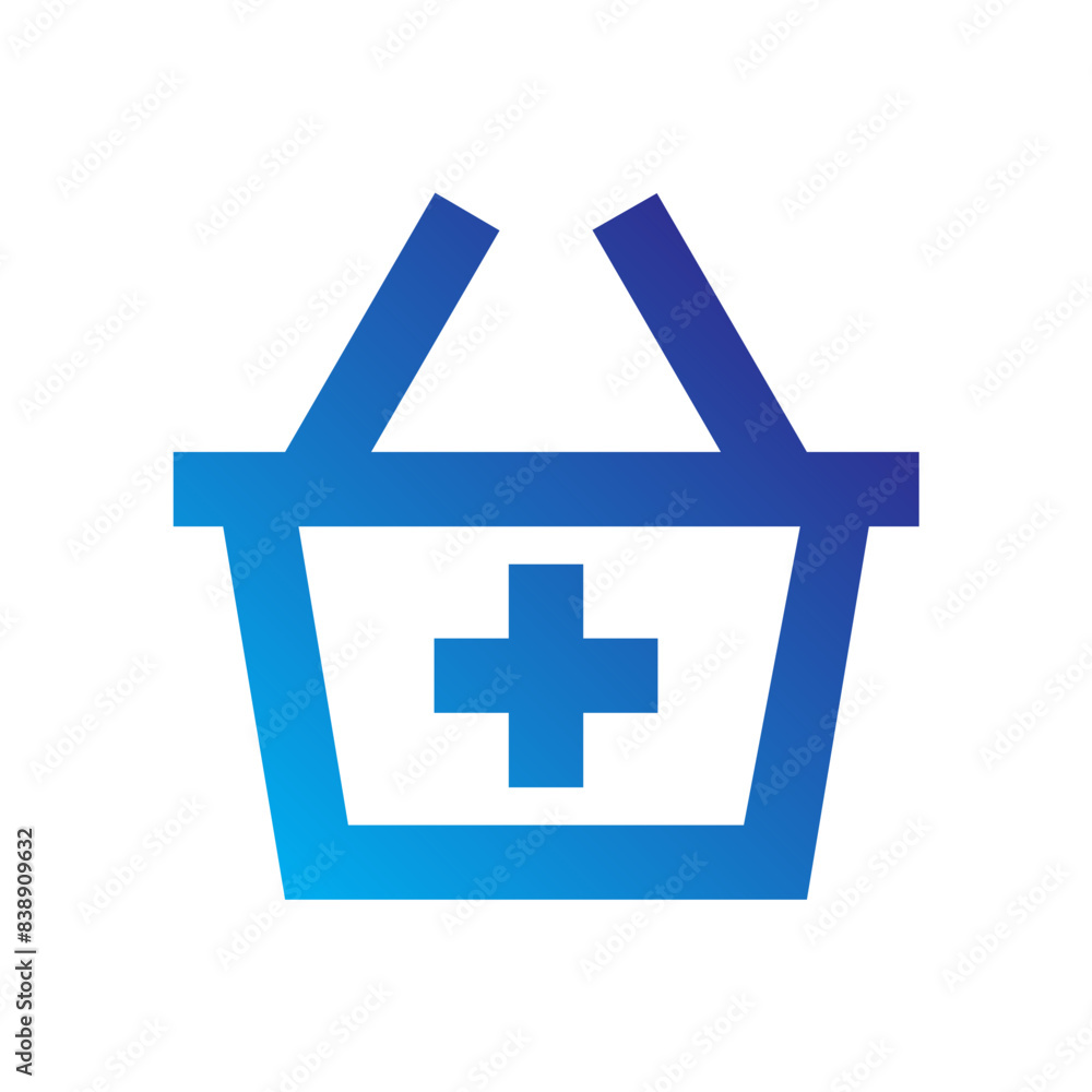 Obraz premium Shopping Gradient Blue Icon