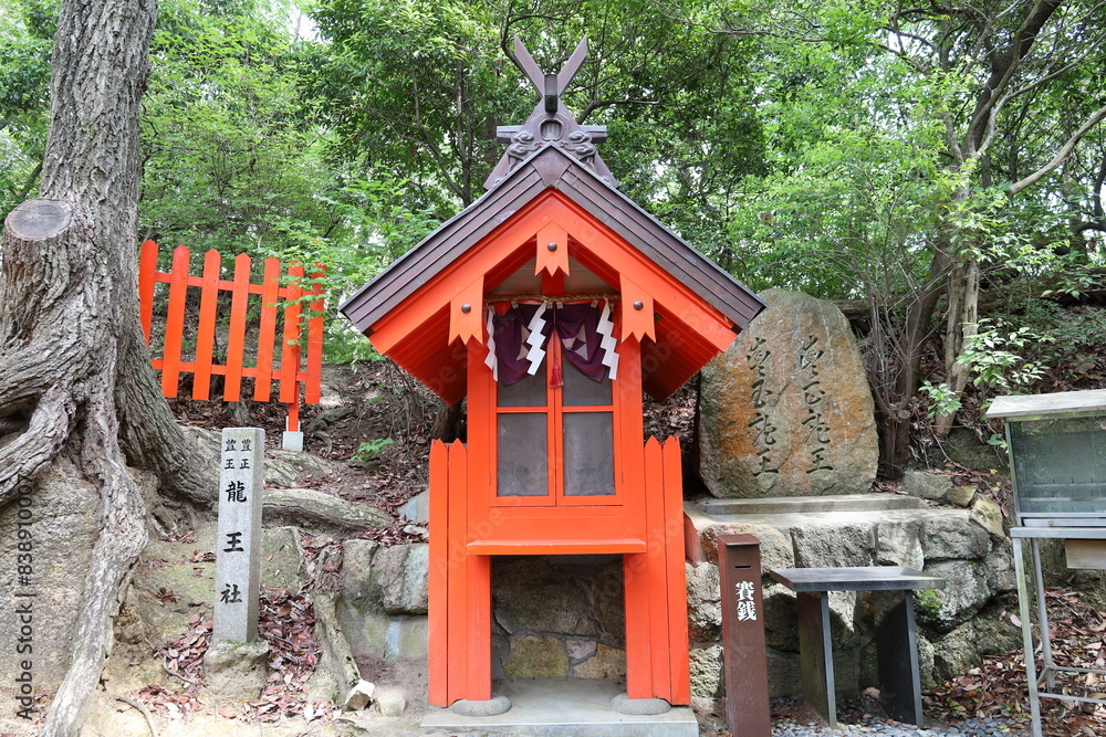 A Japanese shrine in Katano City in Osaka Prefecture : a scene of the precincts of Hoshida-myokengu Shrine A Japanese shrine in Katano City in Osaka Prefecture : a scene of the precincts of Hoshida-myokengu Shrine
