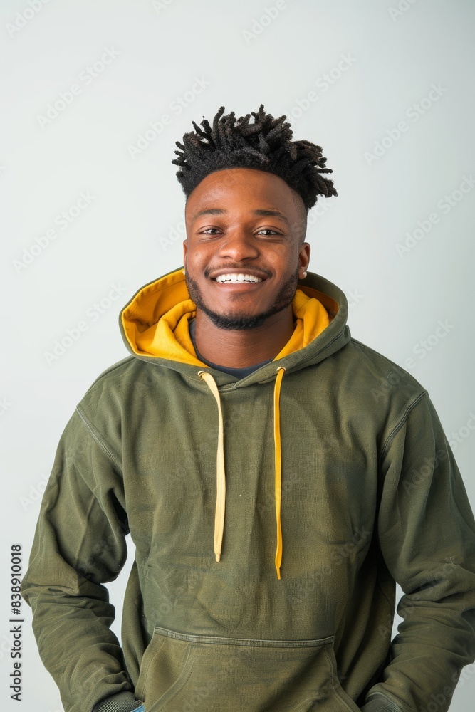 Studio Portrait of a handsome black man confidently posing for the camera. Studio Portrait of a handsome black man confidently posing for the camera.