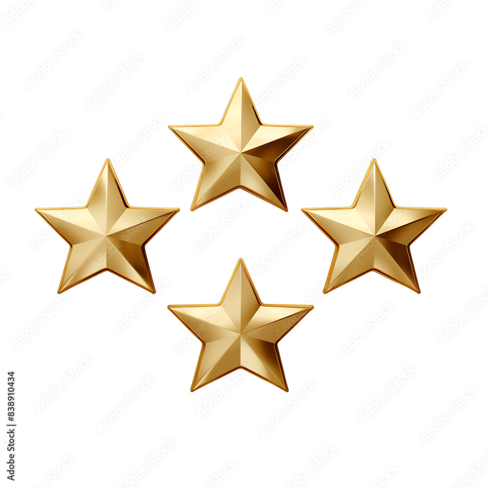 a group of gold stars