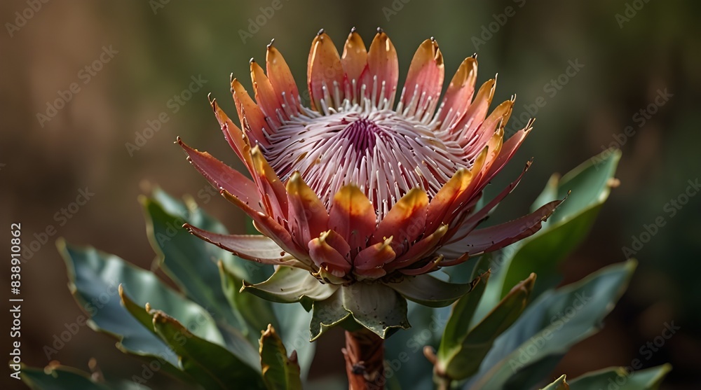 A beautiful king protea flower.generative.ai A beautiful king protea flower.generative.ai