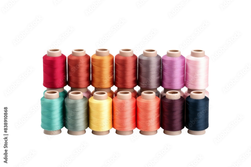 Rainbow Spools: A Colorful Tangle on a White or Clear Surface PNG Transparent Background. Rainbow Spools: A Colorful Tangle on a White or Clear Surface PNG Transparent Background.
