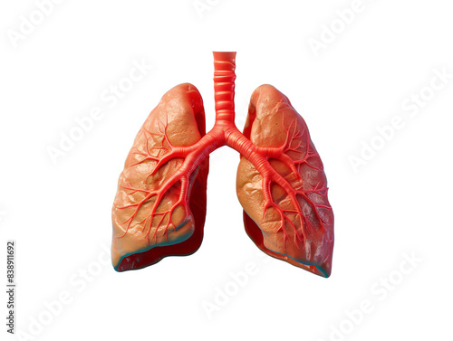 a red lungs with veins