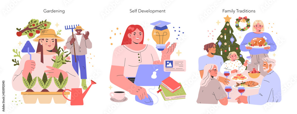 Housewife. Flat Vector Illustration Housewife. Flat Vector Illustration