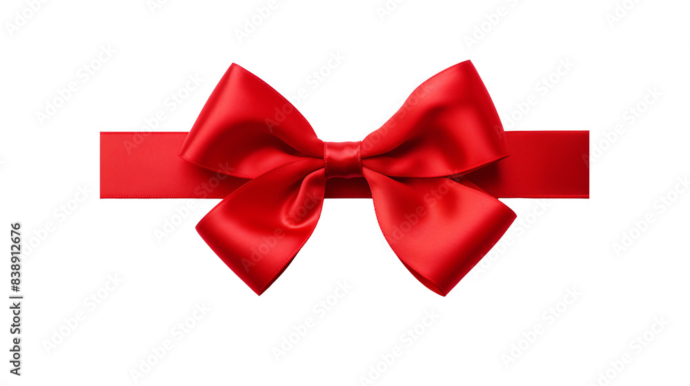 Fototapeta premium a red bow on a red ribbon