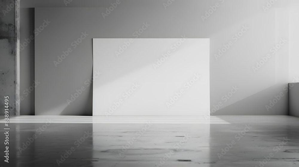 Empty white room with lights and shadows of window mock up Empty white room with lights and shadows of window mock up