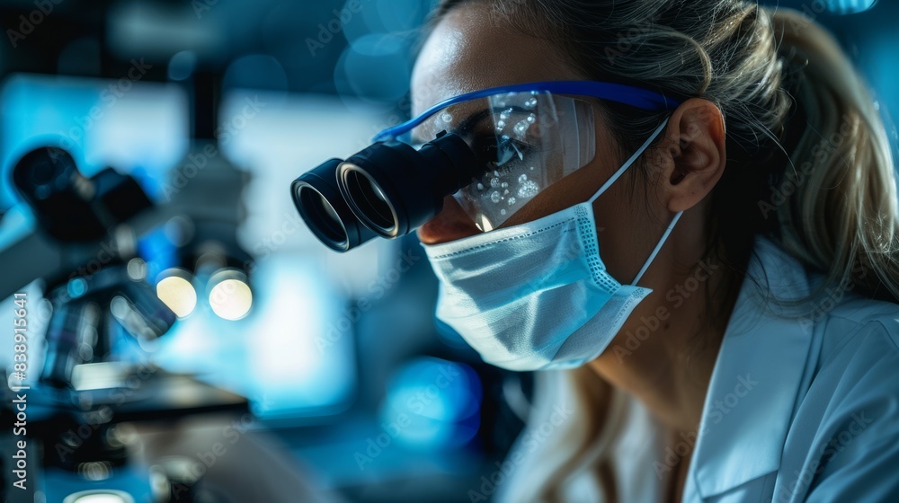 Pathologist Analyzes Disease Pathologist Analyzes Disease