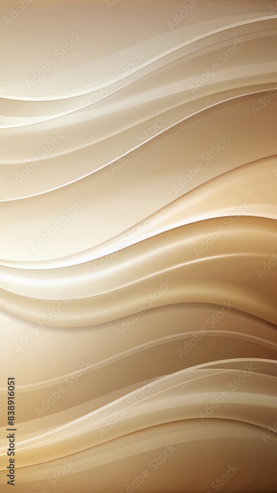 Fototapeta premium features a smooth gradient of soft, warm tones blending seamlessly from beige to light brown and creamy white.