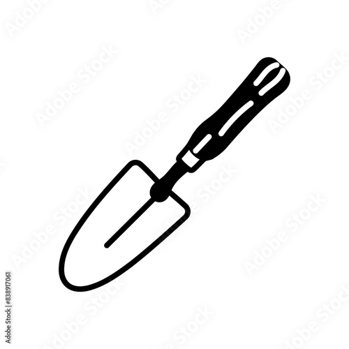 Trowel Glyph Icon, Vector illustration