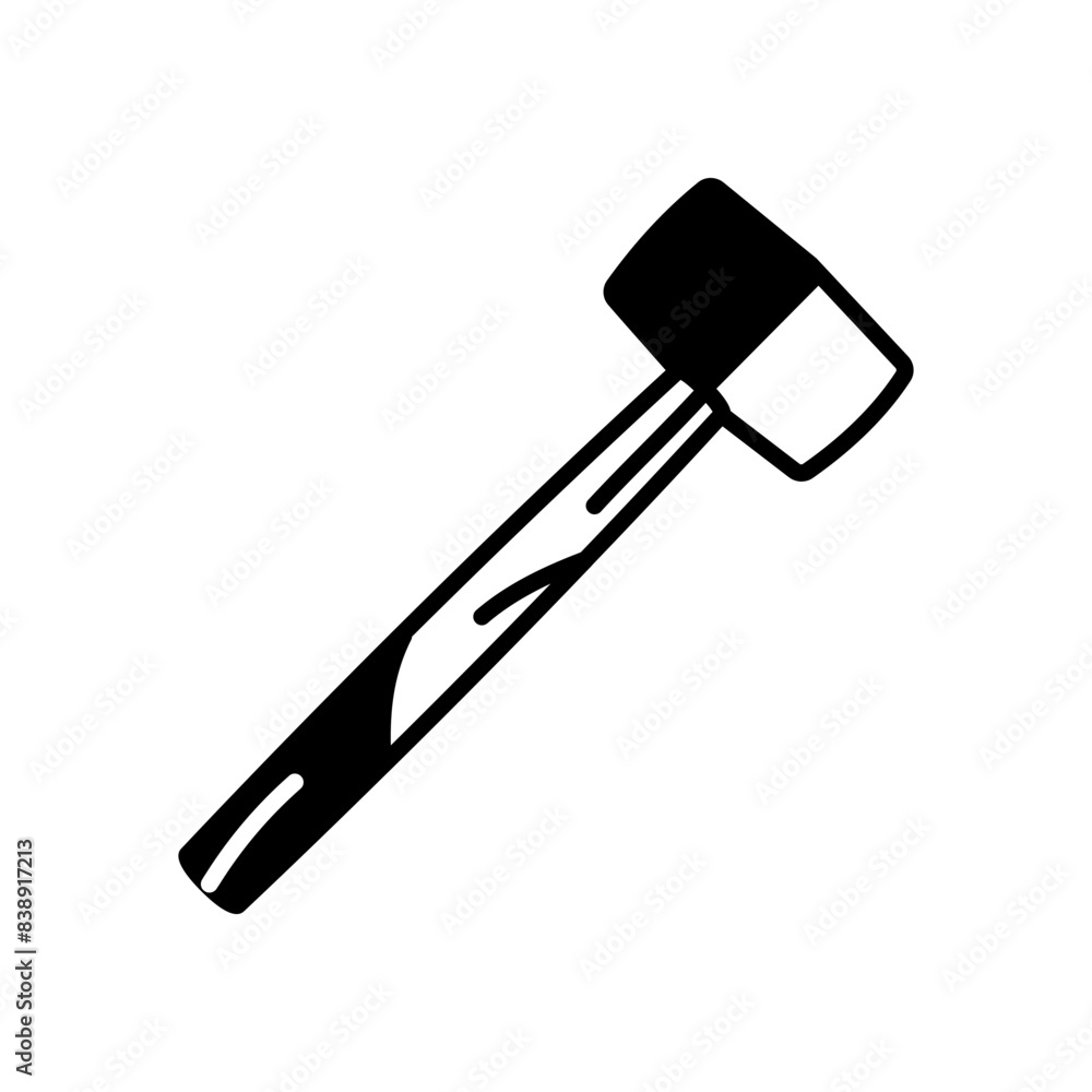 Rubber Hammer Glyph Icon, Vector illustration Rubber Hammer Glyph Icon, Vector illustration