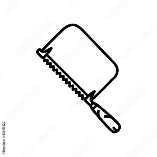 Coping Saw Outline Icon, Vector illustration