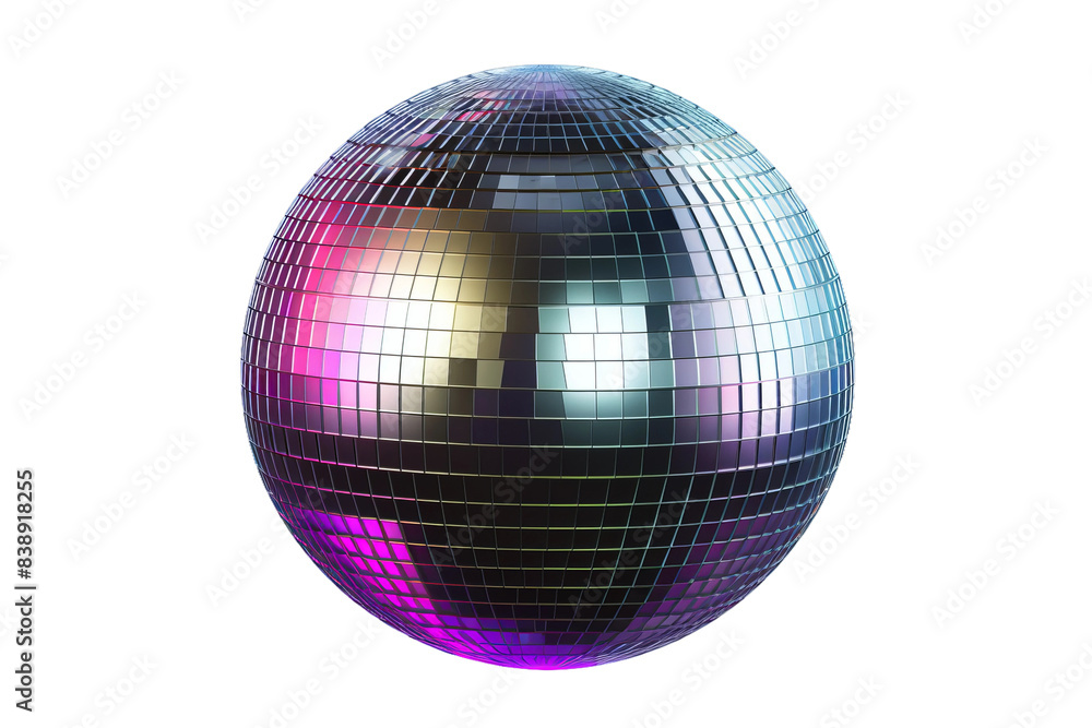Fototapeta premium The Radiant Orb of Nightlife on a White or Clear Surface PNG Transparent Background.