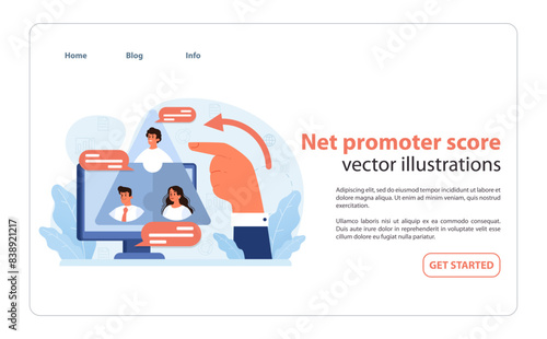 Analyzing Net Promoter Score online, evaluating customer loyalty.