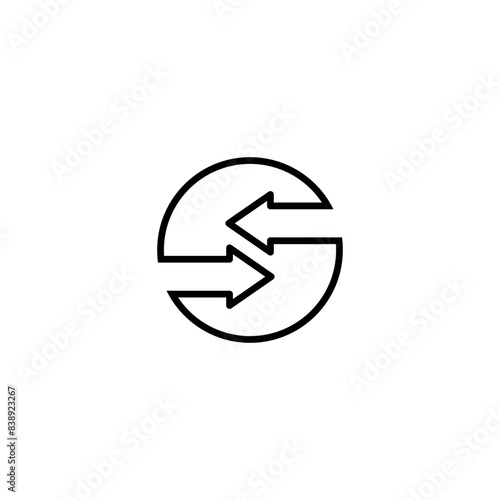 Free Download Exchange concept business logo design isolated on white background - GFXLoad