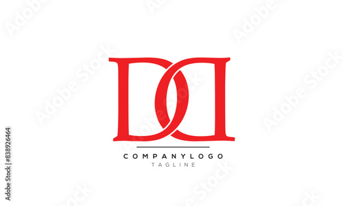 Alphabet letters Initials logo DD