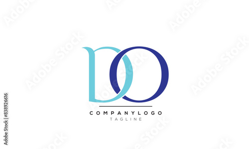 Alphabet letters Initials logo DO