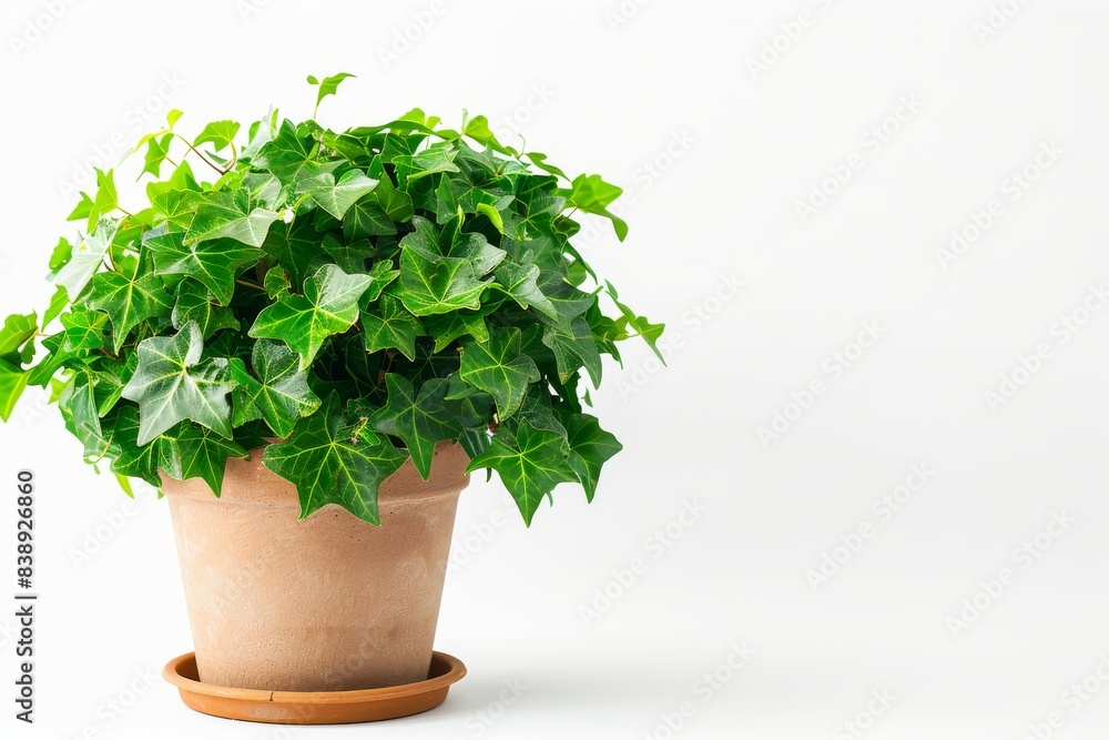 English Ivy in Flowerpot Closeup, Hedera Helix Macro House Plant in Flowerpot, Copy Space English Ivy in Flowerpot Closeup, Hedera Helix Macro House Plant in Flowerpot, Copy Space