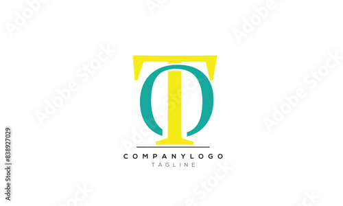 Alphabet letters Initials logo OT AND TO