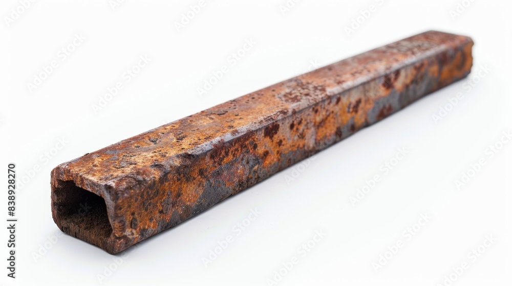 rusty metal bar isolated on white background rusty metal bar isolated on white background