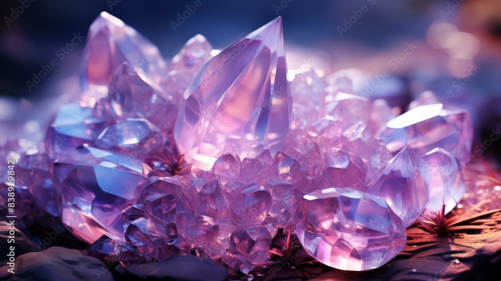 Explore an elegant crystal cluster texture with delicate details and high definition in a sophisticated flat illustration. Explore an elegant crystal cluster texture with delicate details and high definition in a sophisticated flat illustration.