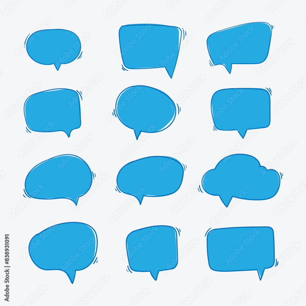 Set of speech bubbles dialog box vector for text, lettering different shape. Set of speech bubbles dialog box vector for text, lettering different shape.