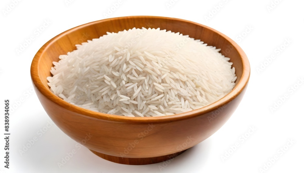 Rice isolated on white Background Generative Ai Rice isolated on white Background Generative Ai