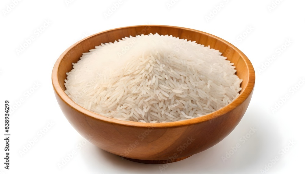 Rice isolated on white Background Generative Ai Rice isolated on white Background Generative Ai