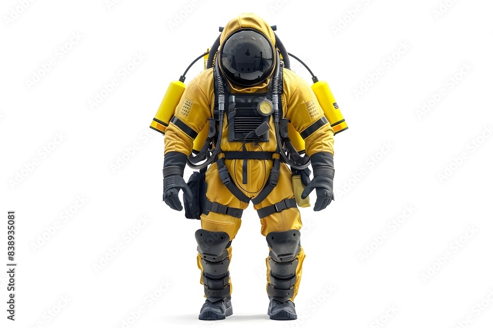 Photo of Bomb Disposal Protective Suit on White Background Photo of Bomb Disposal Protective Suit on White Background