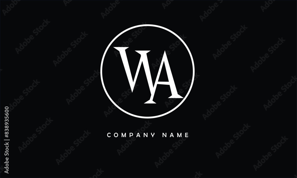 WA, AW, W, A Abstract Letters Logo Monogram WA, AW, W, A Abstract Letters Logo Monogram