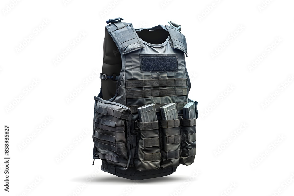 Isolated Kevlar Tactical Vest on White Background Isolated Kevlar Tactical Vest on White Background