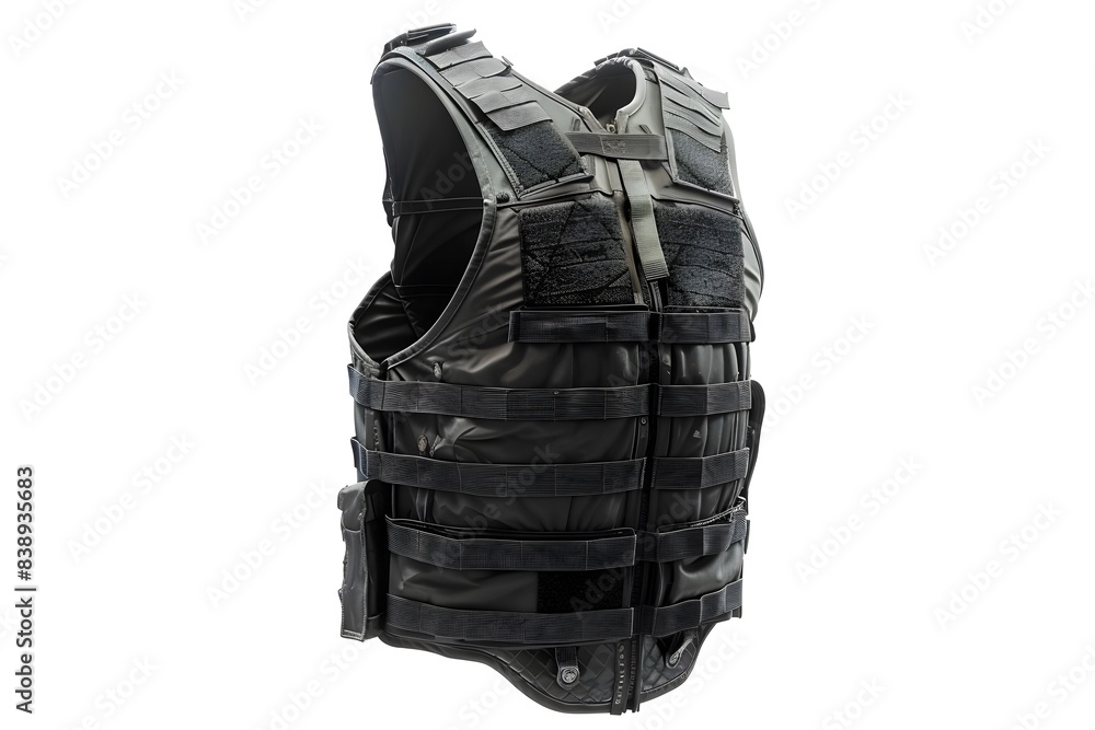 Photo of Kevlar Tactical Vest Isolated on White Background Photo of Kevlar Tactical Vest Isolated on White Background