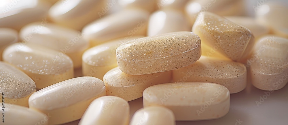 Close-Up of Yellow Capsules with Dew Drops on Surface, Pharmaceutical Pills, Medication, Healthcare, Medicine, Macro Photography, Detailed Texture, Pharmaceutical Industry, Medical Supplies Close-Up of Yellow Capsules with Dew Drops on Surface, Pharmaceutical Pills, Medication, Healthcare, Medicine, Macro Photography, Detailed Texture, Pharmaceutical Industry, Medical Supplies