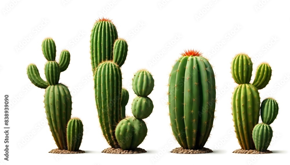 Cactus isolated on white Background Generative Ai Cactus isolated on white Background Generative Ai