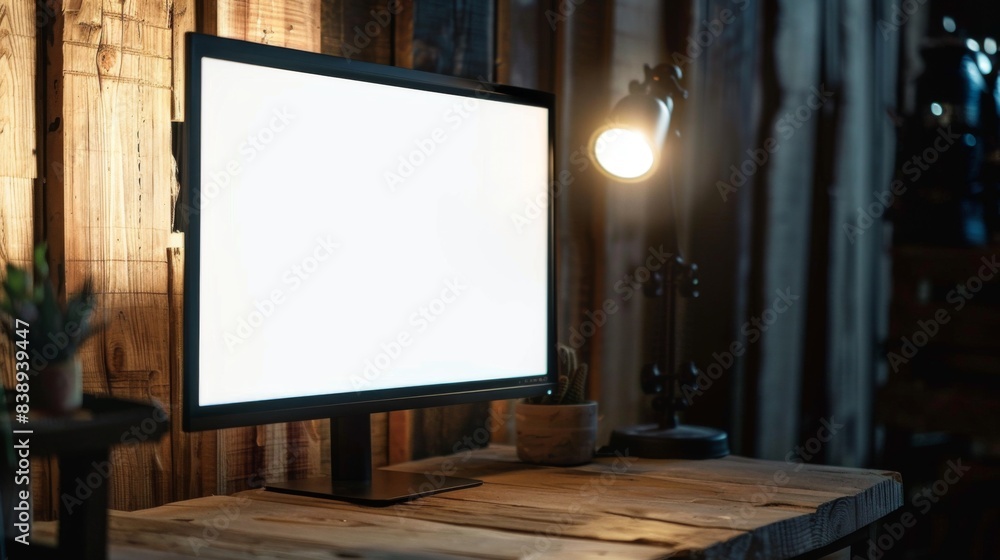 Monitor moc up device with white screen Monitor moc up device with white screen