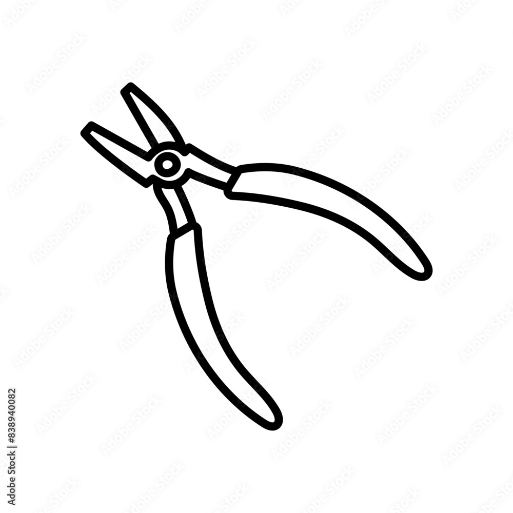 Crimping Tool Outline Icon, Vector illustration Crimping Tool Outline Icon, Vector illustration