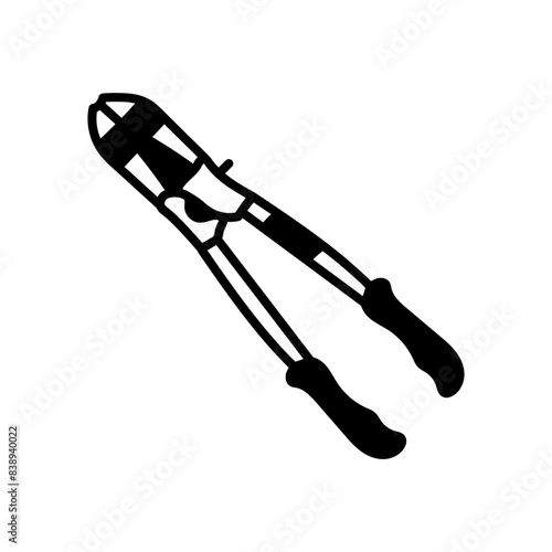 Bolt Cutter Glyph Icon, Vector illustration