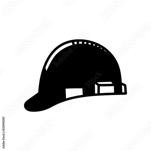 Hard Hat Glyph Icon, Vector illustration