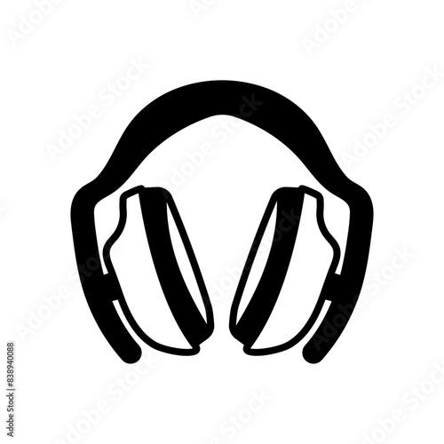 Ear Protection Glyph Icon, Vector illustration