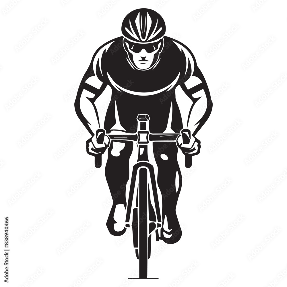 Cyclist riding mountain bike Vector illustration Cyclist riding mountain bike Vector illustration